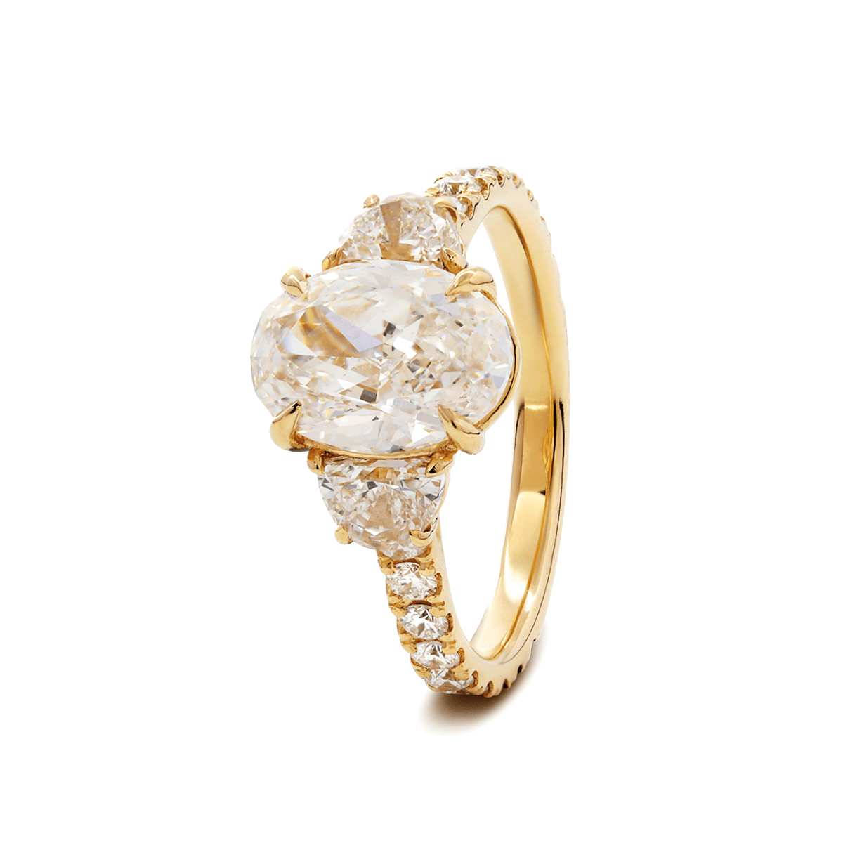 Solitaire Cathedral- 1.8 CT Cushion Lab Grown Diamond Wedding Band