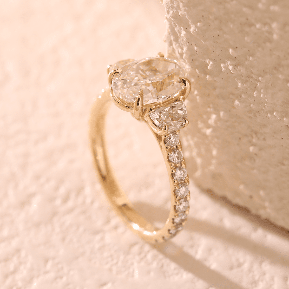 Solitaire Cathedral- 1.8 CT Cushion Lab Grown Diamond Wedding Band