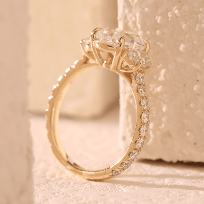 Solitaire Cathedral- 1.8 CT Cushion Lab Grown Diamond Wedding Band