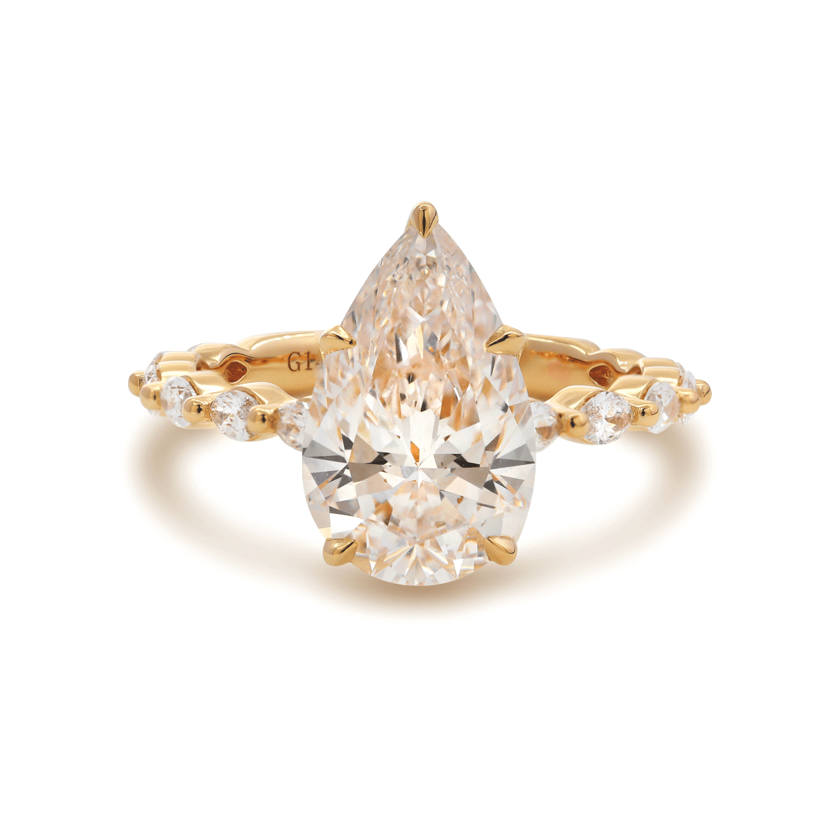 Solitaire Cathedral- 1.8 CT Cushion Lab Grown Diamond Wedding Band