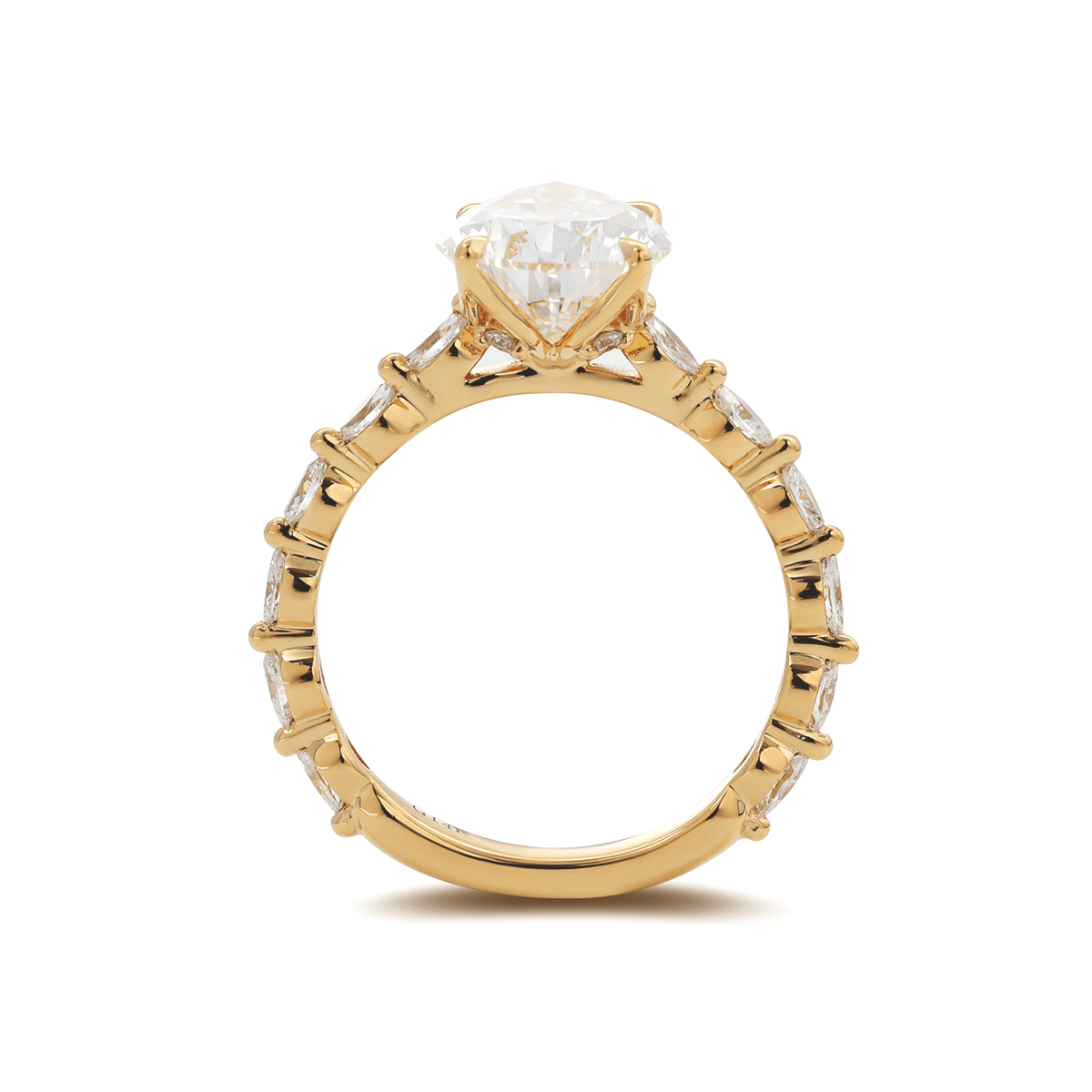 Solitaire Cathedral- 1.8 CT Cushion Lab Grown Diamond Wedding Band