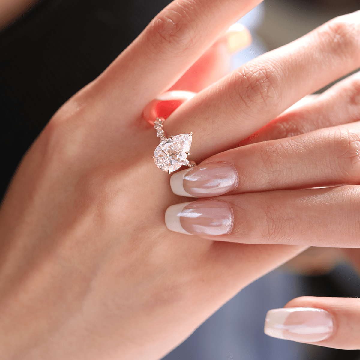 Solitaire Cathedral- 1.8 CT Cushion Lab Grown Diamond Wedding Band