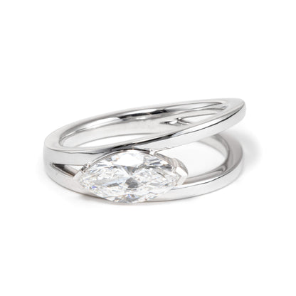 Solitaire Cathedral- 1.8 CT Cushion Lab Grown Diamond Wedding Band