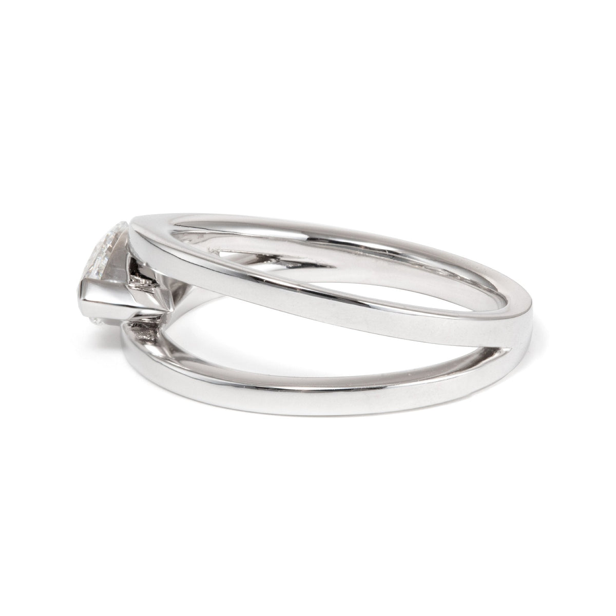 Solitaire Cathedral- 1.8 CT Cushion Lab Grown Diamond Wedding Band
