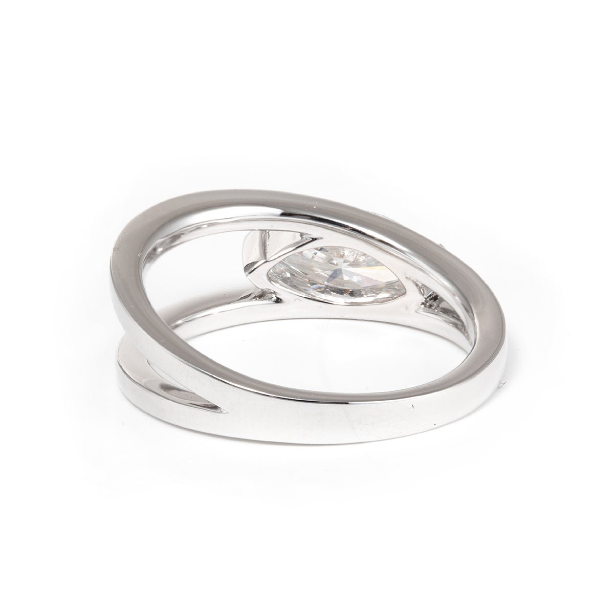 Solitaire Cathedral- 1.8 CT Cushion Lab Grown Diamond Wedding Band
