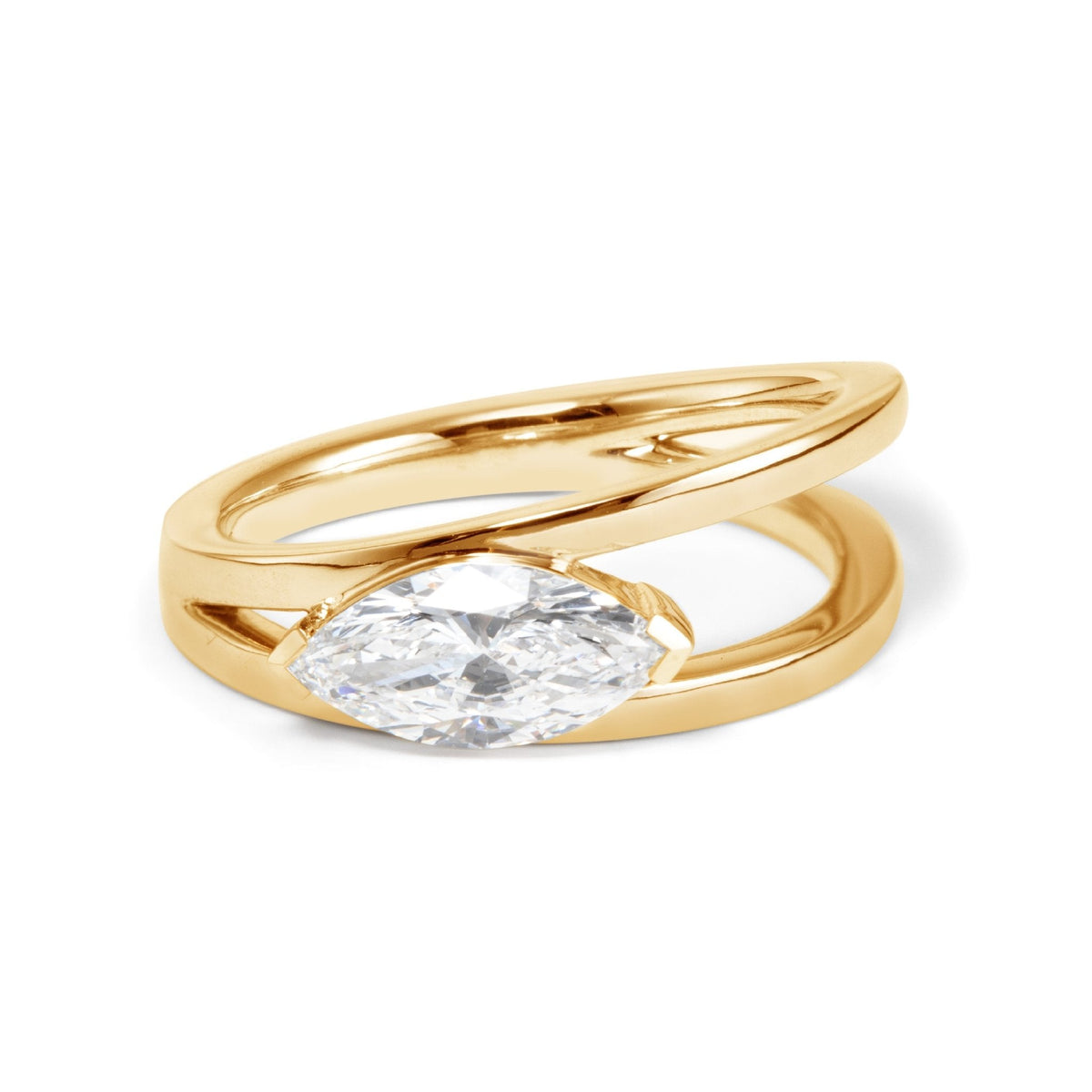 Solitaire Cathedral- 1.8 CT Cushion Lab Grown Diamond Wedding Band