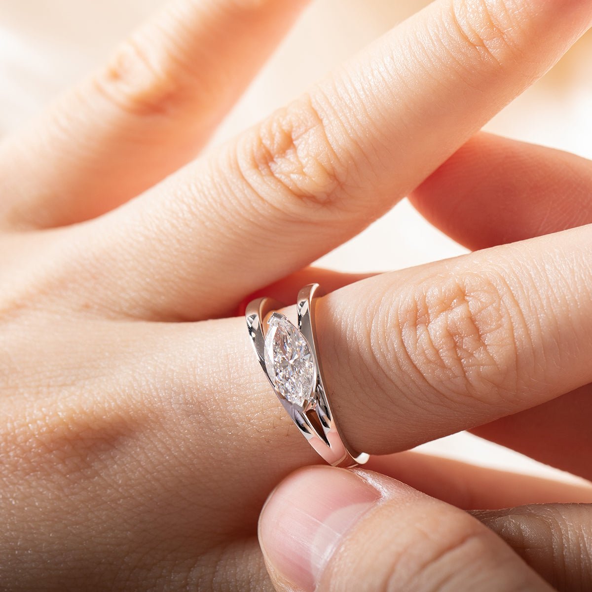 Solitaire Cathedral- 1.8 CT Cushion Lab Grown Diamond Wedding Band