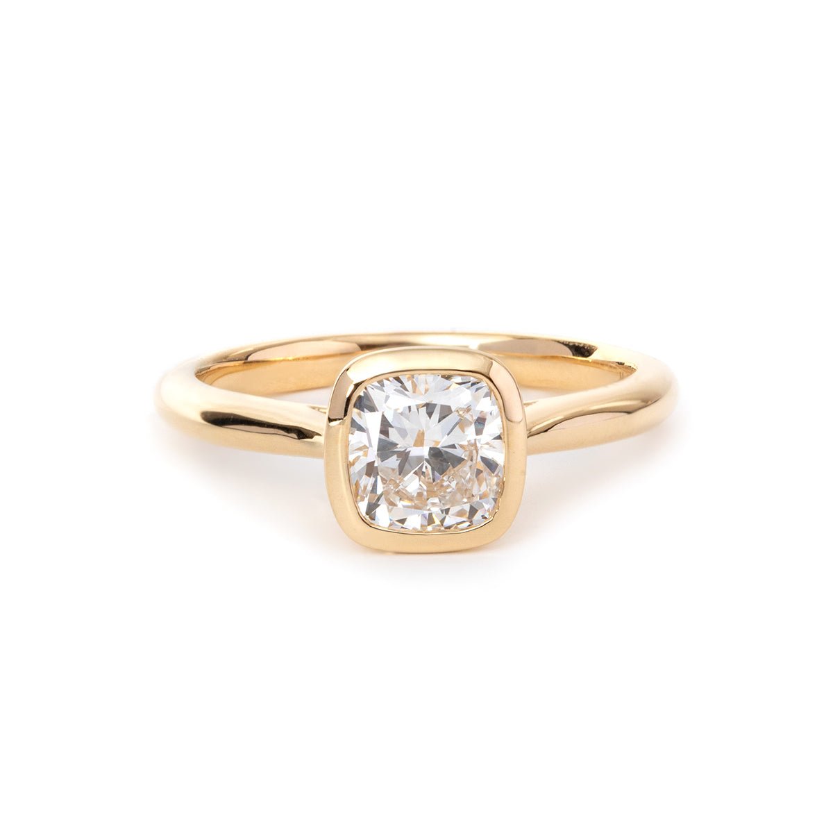Solitaire Cathedral- 1.8 CT Cushion Lab Grown Diamond Wedding Band