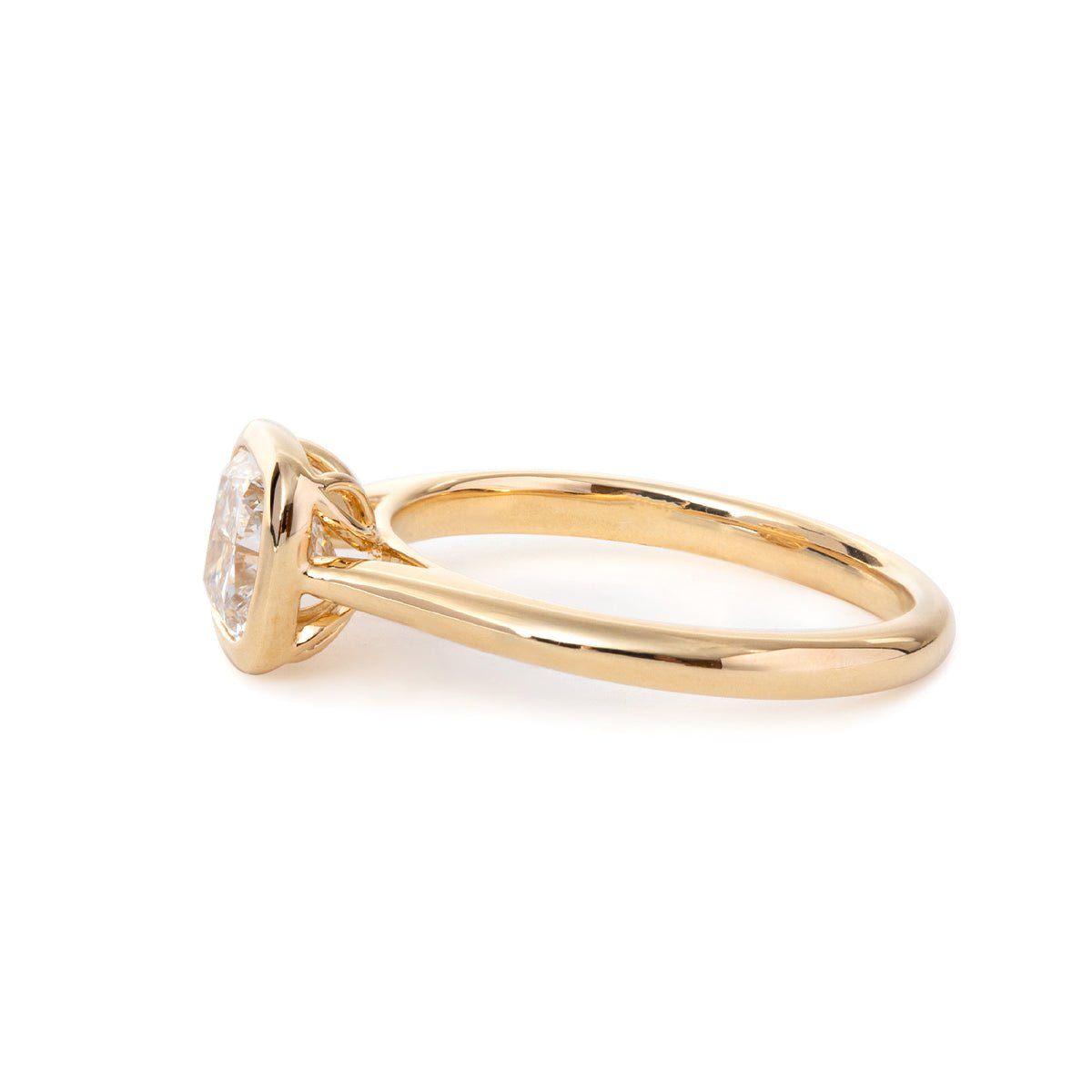 Solitaire Cathedral- 1.8 CT Cushion Lab Grown Diamond Wedding Band