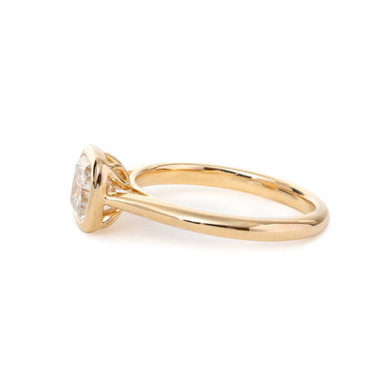 Solitaire Cathedral- 1.8 CT Cushion Lab Grown Diamond Wedding Band