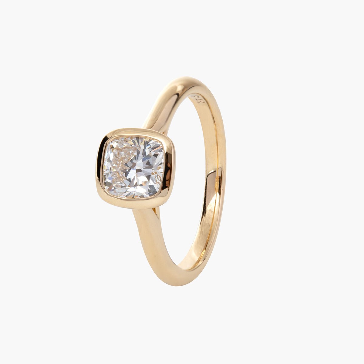 Solitaire Cathedral- 1.8 CT Cushion Lab Grown Diamond Wedding Band