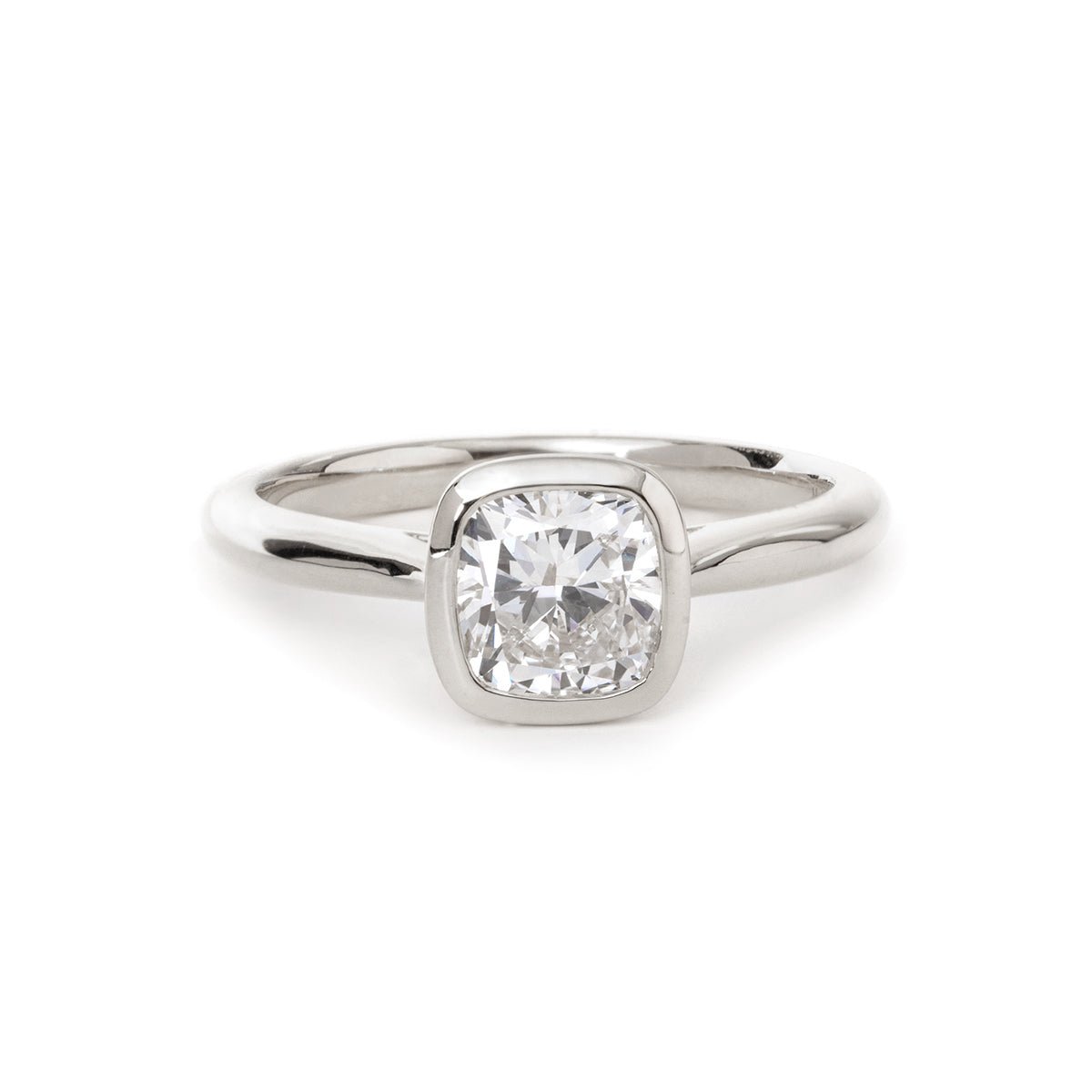 Solitaire Cathedral- 1.8 CT Cushion Lab Grown Diamond Wedding Band