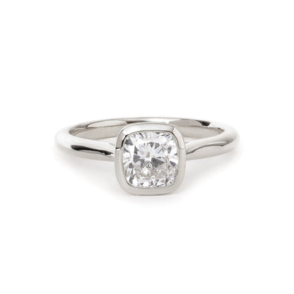 Solitaire Cathedral- 1.8 CT Cushion Lab Grown Diamond Wedding Band