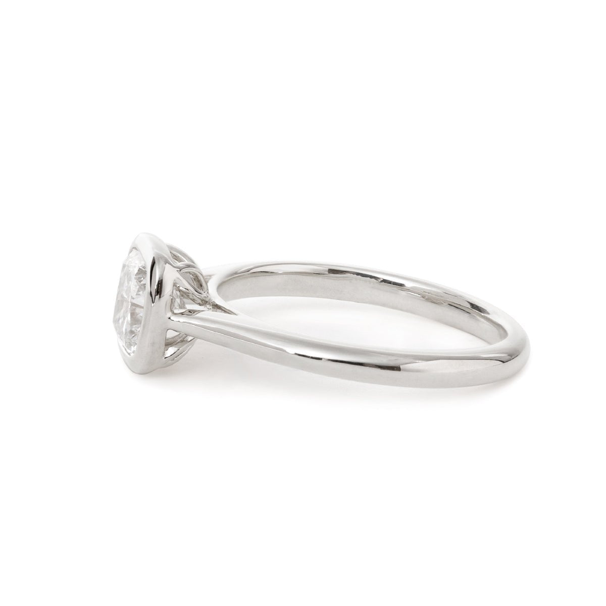 Solitaire Cathedral- 1.8 CT Cushion Lab Grown Diamond Wedding Band