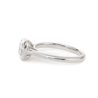 Solitaire Cathedral- 1.8 CT Cushion Lab Grown Diamond Wedding Band