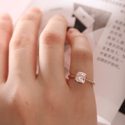 Solitaire Cathedral- 1.8 CT Cushion Lab Grown Diamond Wedding Band