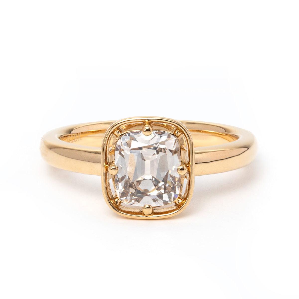 Solitaire Cathedral- 1.8 CT Cushion Lab Grown Diamond Wedding Band