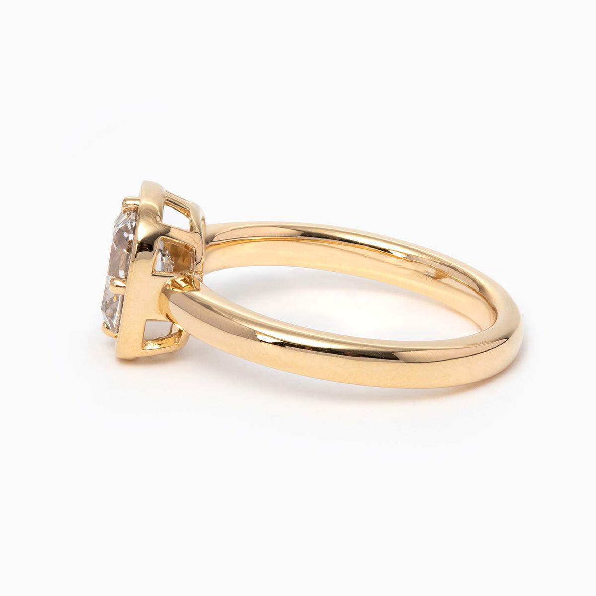Solitaire Cathedral- 1.8 CT Cushion Lab Grown Diamond Wedding Band