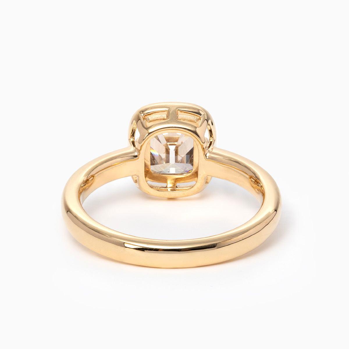 Solitaire Cathedral- 1.8 CT Cushion Lab Grown Diamond Wedding Band
