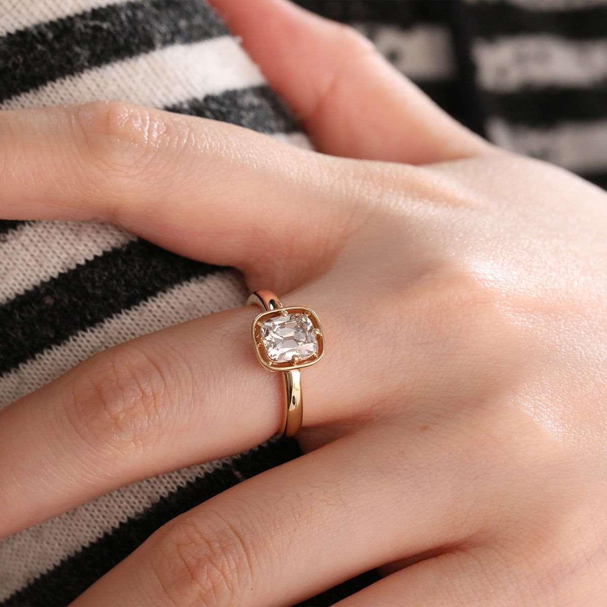 Solitaire Cathedral- 1.8 CT Cushion Lab Grown Diamond Wedding Band