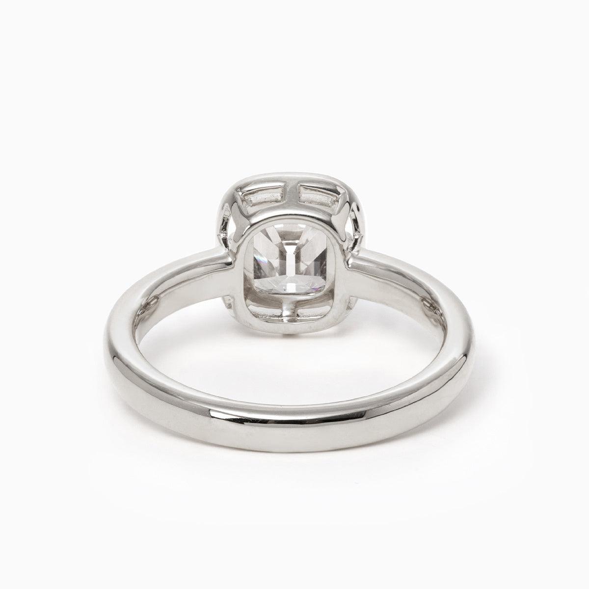 Solitaire Cathedral- 1.8 CT Cushion Lab Grown Diamond Wedding Band