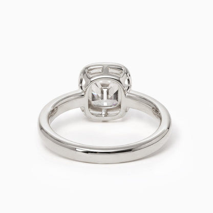 Solitaire Cathedral- 1.8 CT Cushion Lab Grown Diamond Wedding Band