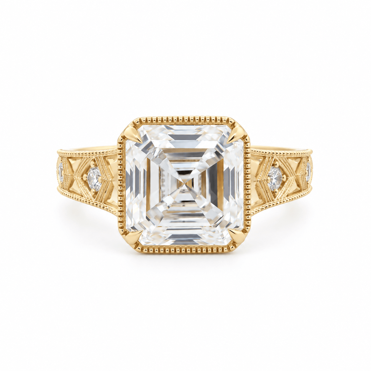Solitaire Cathedral- 1.8 CT Cushion Lab Grown Diamond Wedding Band