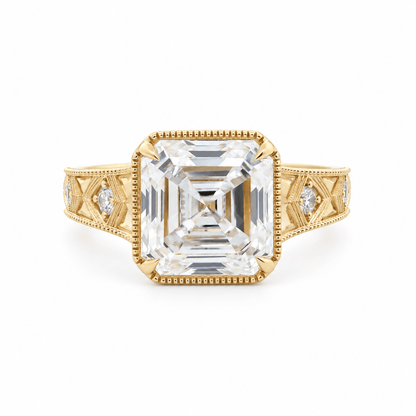 Solitaire Cathedral- 1.8 CT Cushion Lab Grown Diamond Wedding Band