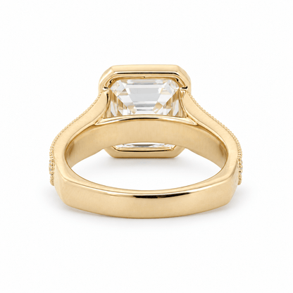Solitaire Cathedral- 1.8 CT Cushion Lab Grown Diamond Wedding Band