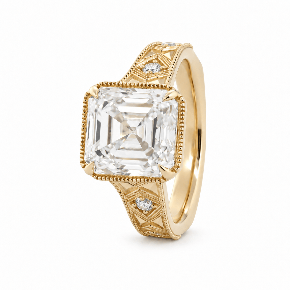 Solitaire Cathedral- 1.8 CT Cushion Lab Grown Diamond Wedding Band