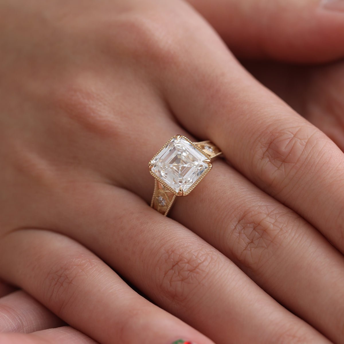 Solitaire Cathedral- 1.8 CT Cushion Lab Grown Diamond Wedding Band