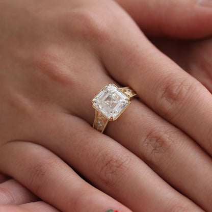 Solitaire Cathedral- 1.8 CT Cushion Lab Grown Diamond Wedding Band