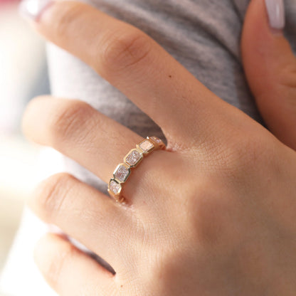Solitaire Cathedral- 1.8 CT Cushion Lab Grown Diamond Wedding Band