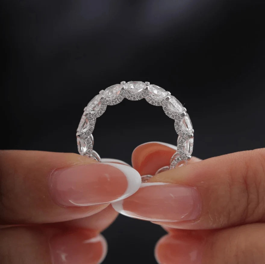 Solitaire Cathedral- 1.8 CT Cushion Lab Grown Diamond Wedding Band