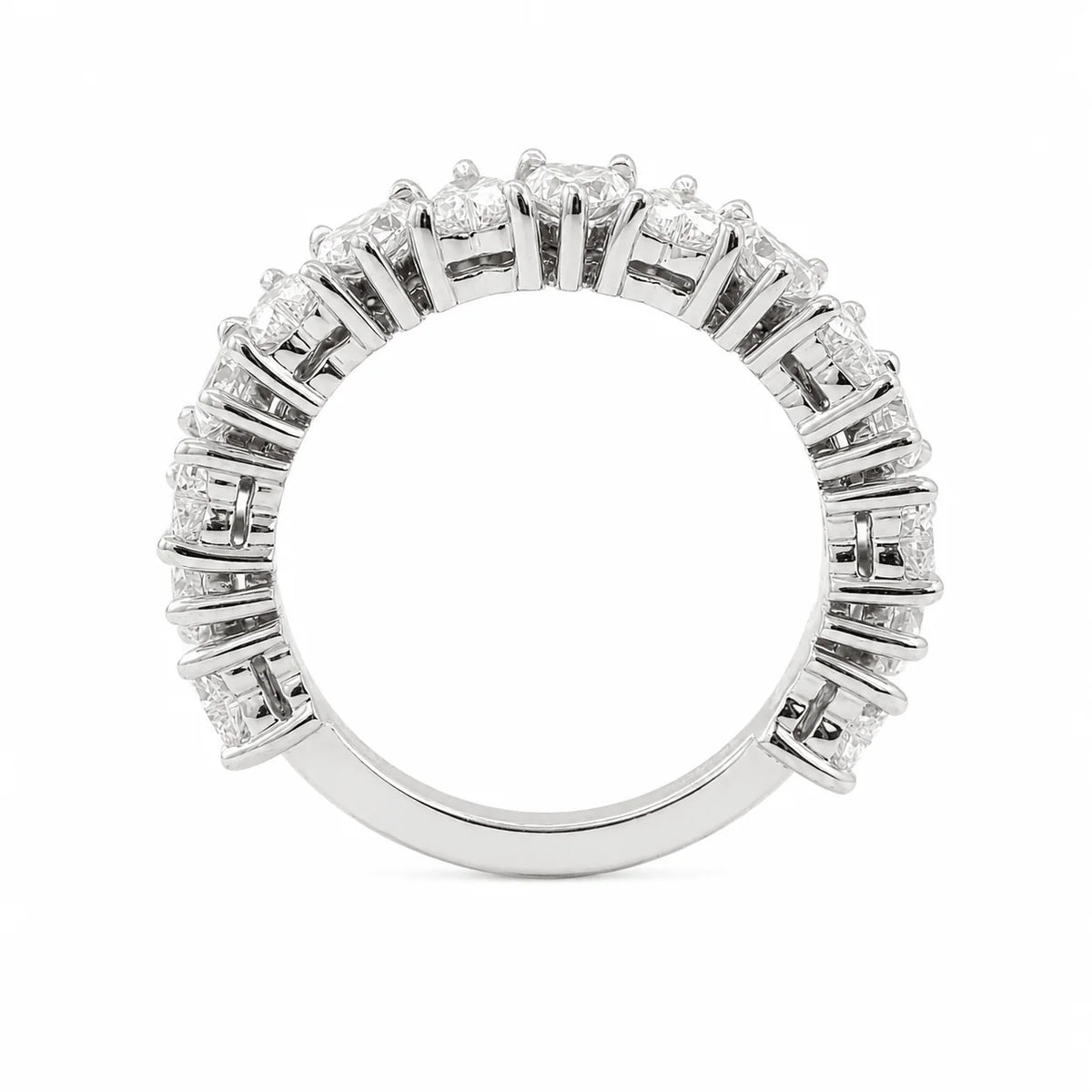 Solitaire Cathedral- 1.8 CT Cushion Lab Grown Diamond Wedding Band