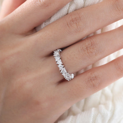 Solitaire Cathedral- 1.8 CT Cushion Lab Grown Diamond Wedding Band