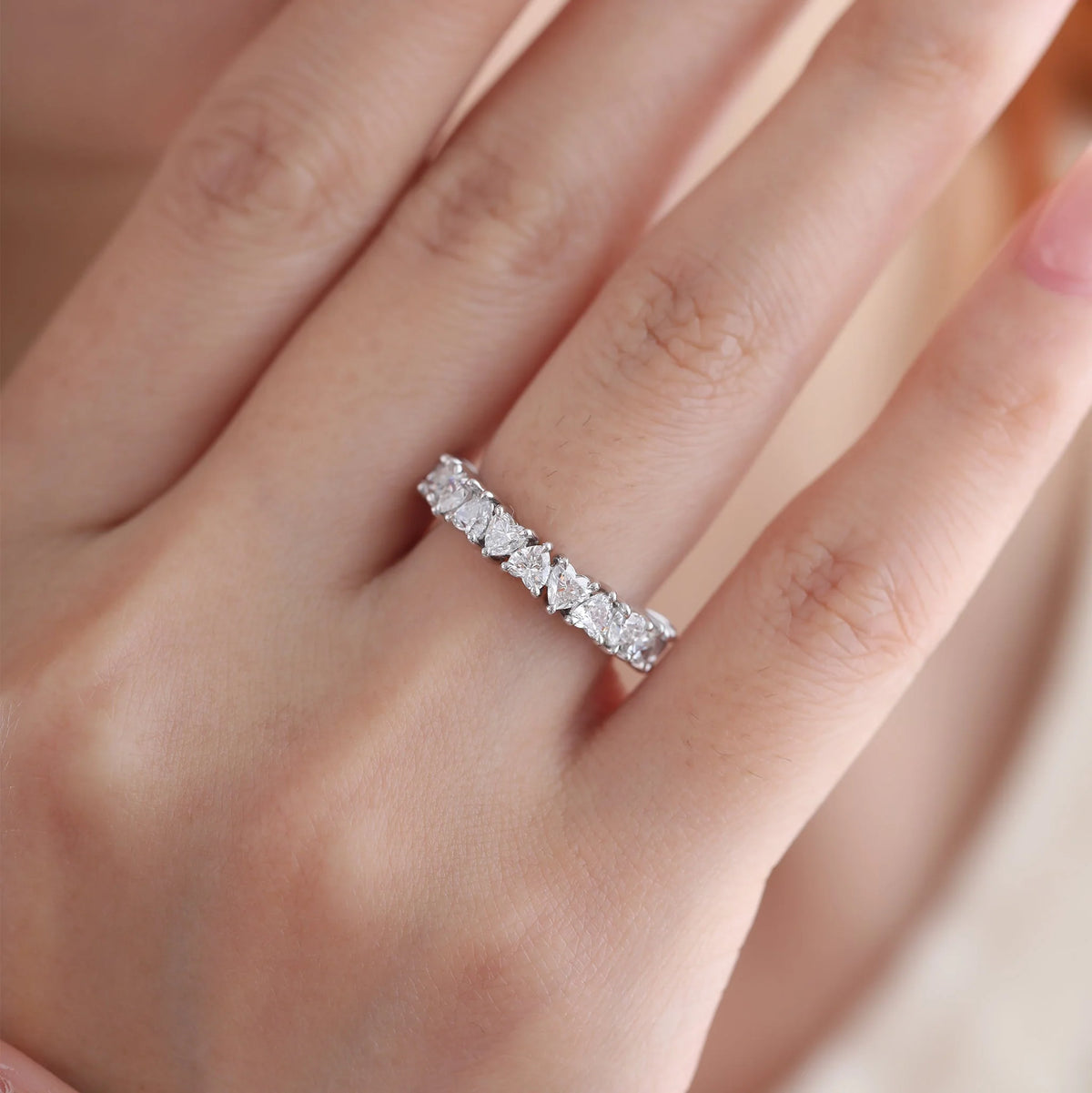 Solitaire Cathedral- 1.8 CT Cushion Lab Grown Diamond Wedding Band
