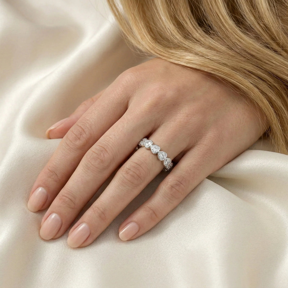 Solitaire Cathedral- 1.8 CT Cushion Lab Grown Diamond Wedding Band