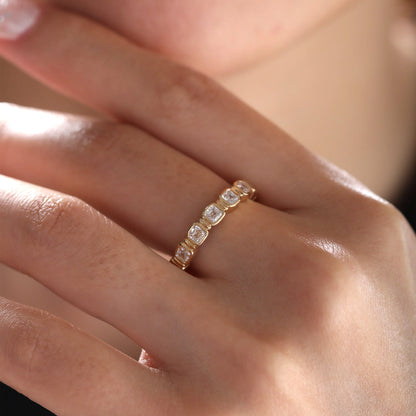 Solitaire Cathedral- 1.8 CT Cushion Lab Grown Diamond Wedding Band