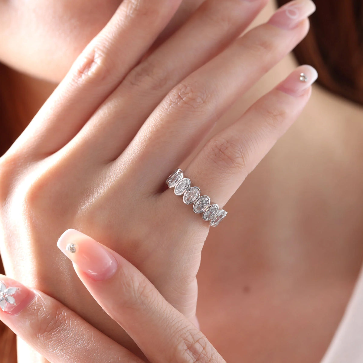 Solitaire Cathedral- 1.8 CT Cushion Lab Grown Diamond Wedding Band