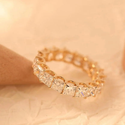 Solitaire Cathedral- 1.8 CT Cushion Lab Grown Diamond Wedding Band