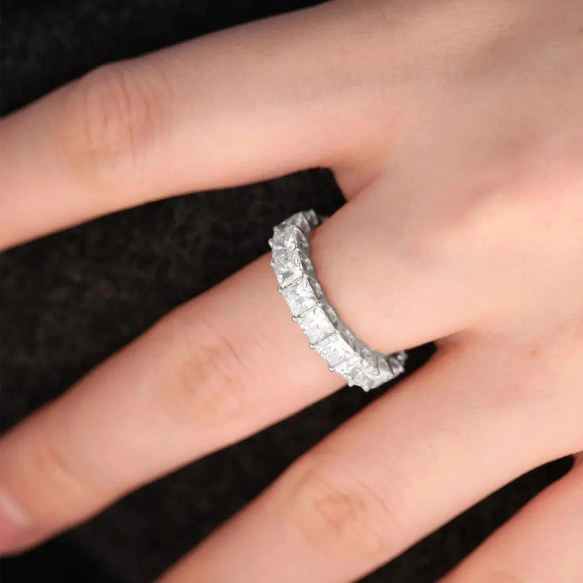 Solitaire Cathedral- 1.8 CT Cushion Lab Grown Diamond Wedding Band