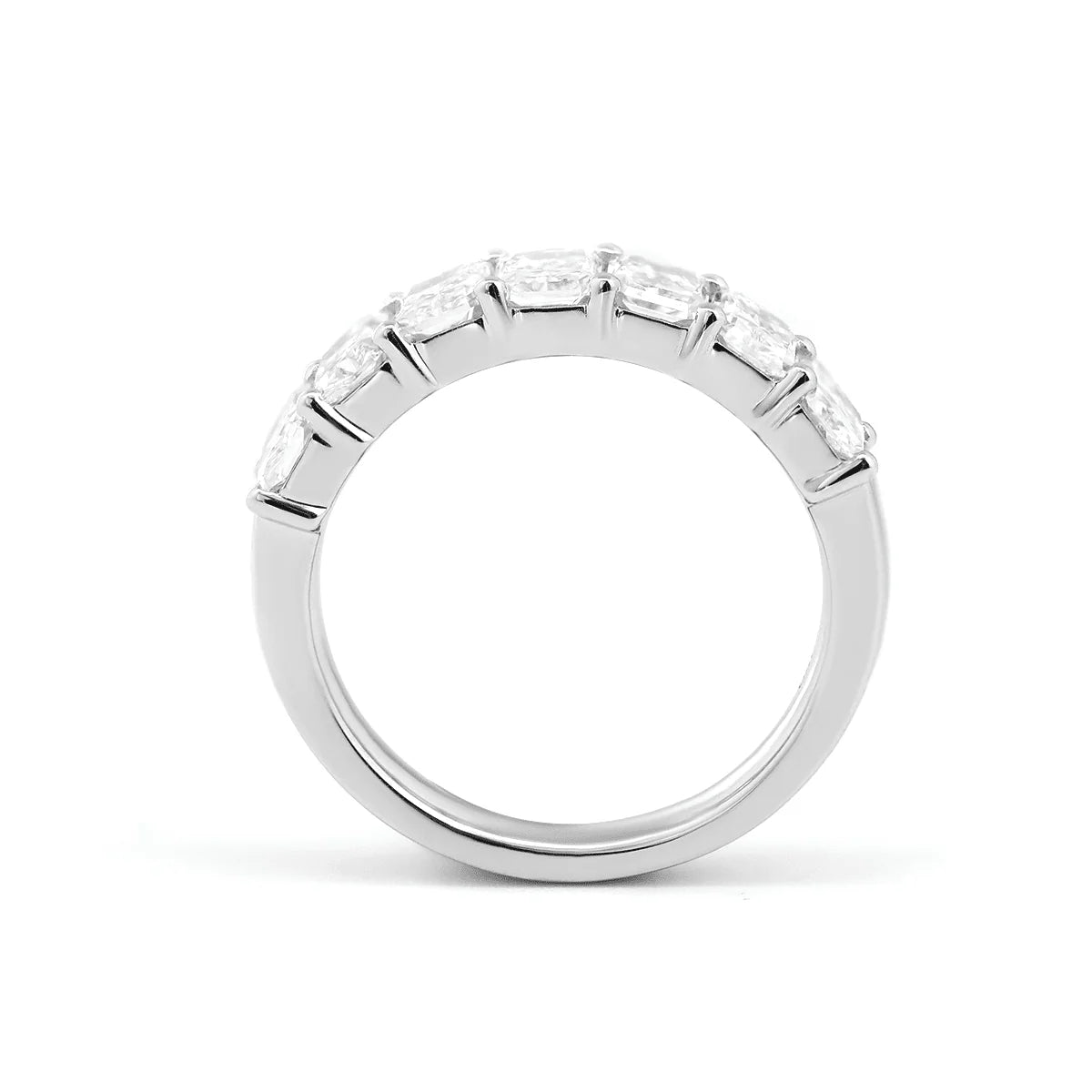 Solitaire Cathedral- 1.8 CT Cushion Lab Grown Diamond Wedding Band