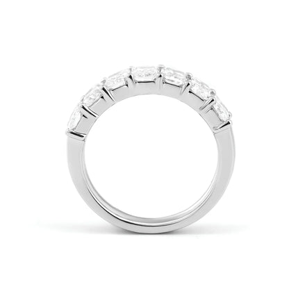 Solitaire Cathedral- 1.8 CT Cushion Lab Grown Diamond Wedding Band
