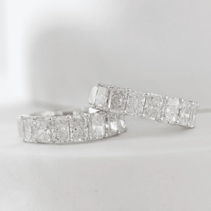 Solitaire Cathedral- 1.8 CT Cushion Lab Grown Diamond Wedding Band