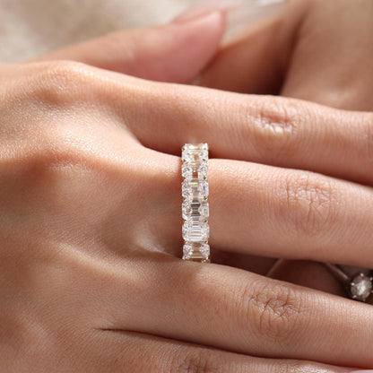 Solitaire Cathedral- 1.8 CT Cushion Lab Grown Diamond Wedding Band