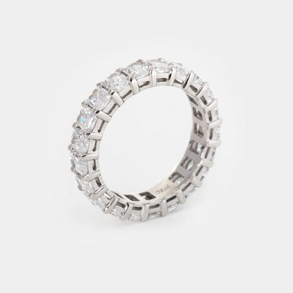 Solitaire Cathedral- 1.8 CT Cushion Lab Grown Diamond Wedding Band