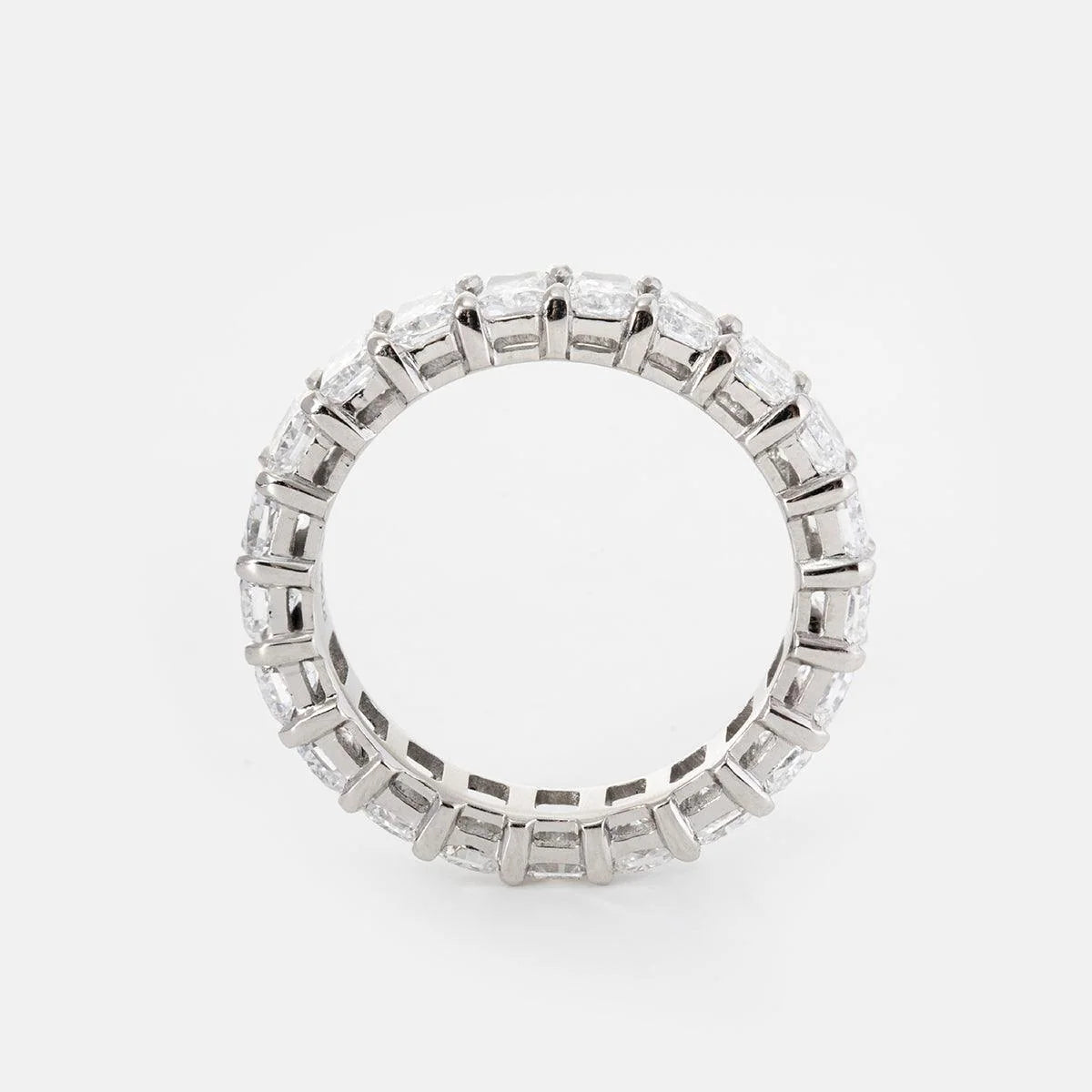 Solitaire Cathedral- 1.8 CT Cushion Lab Grown Diamond Wedding Band