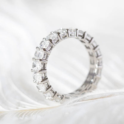 Solitaire Cathedral- 1.8 CT Cushion Lab Grown Diamond Wedding Band