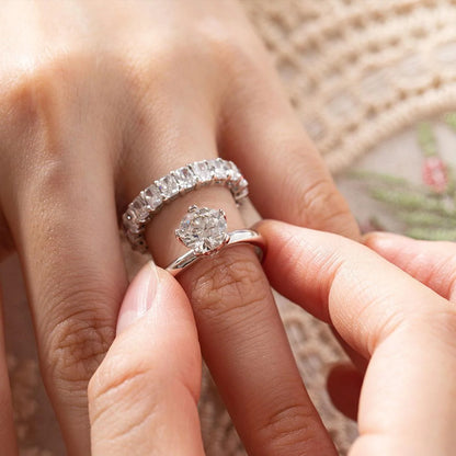 Solitaire Cathedral- 1.8 CT Cushion Lab Grown Diamond Wedding Band